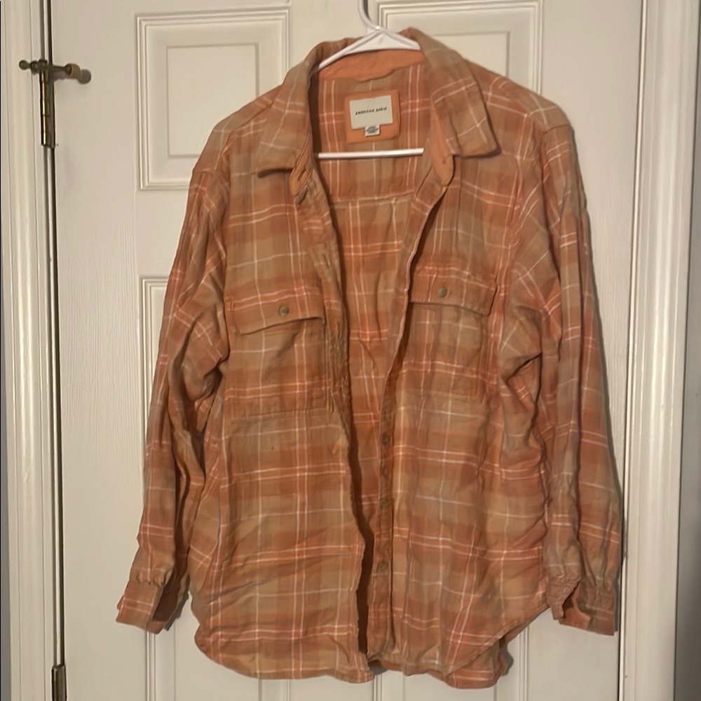 Plaid Button-Up Shirt